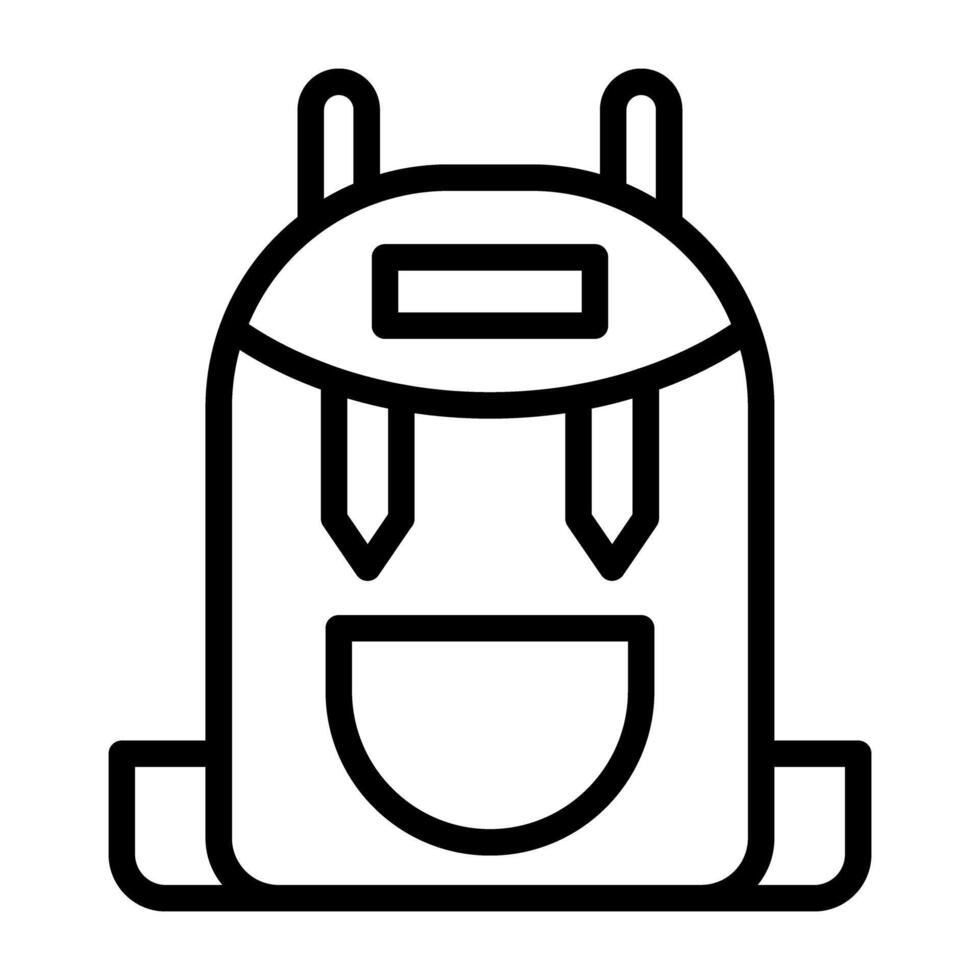 Icon of shoulder bag, backpack vector