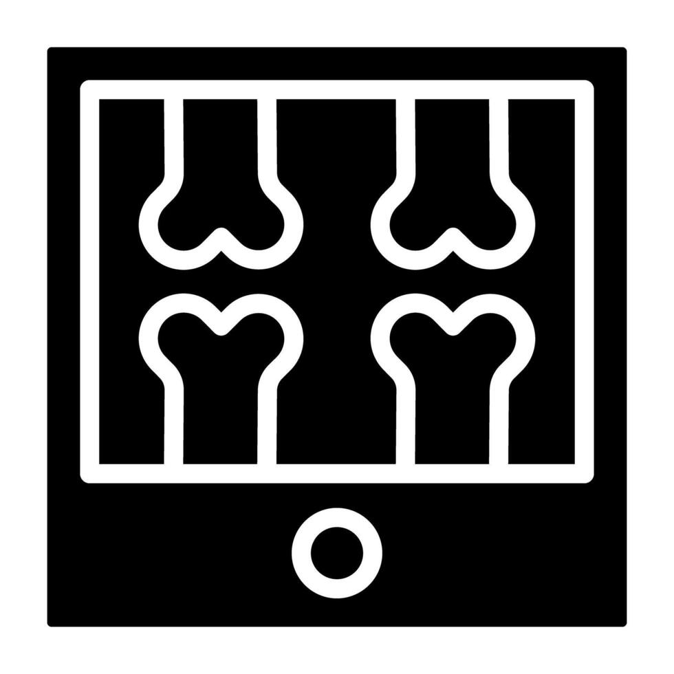 Bones xray icon in editable glyph style vector