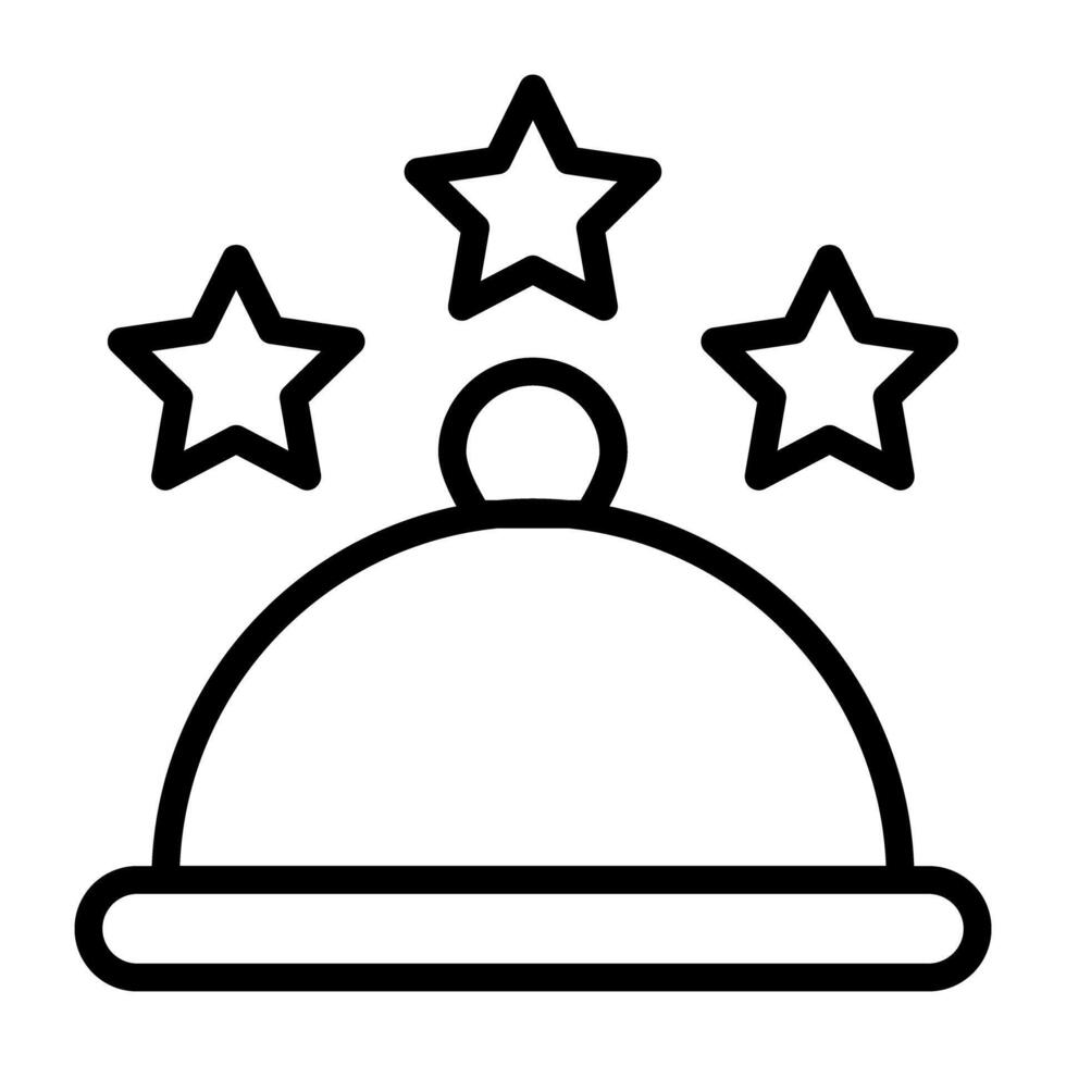 An outline design, icon of food rating vector
