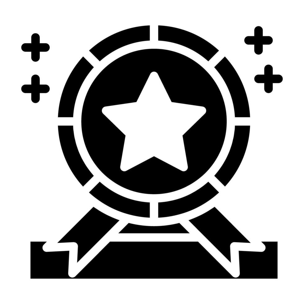 un icono diseño de estrella insignia, editable vector