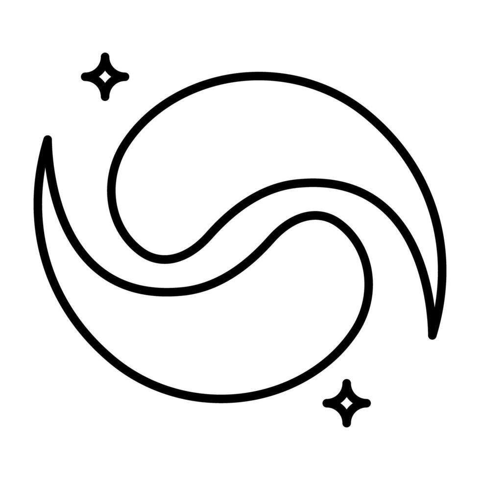 A glyph design, icon of galaxy vector