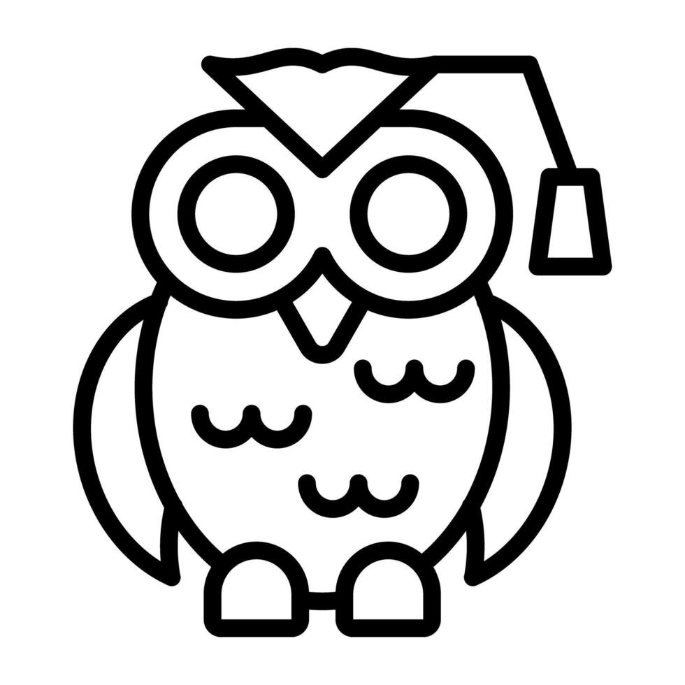 An icon design of owl bird vector