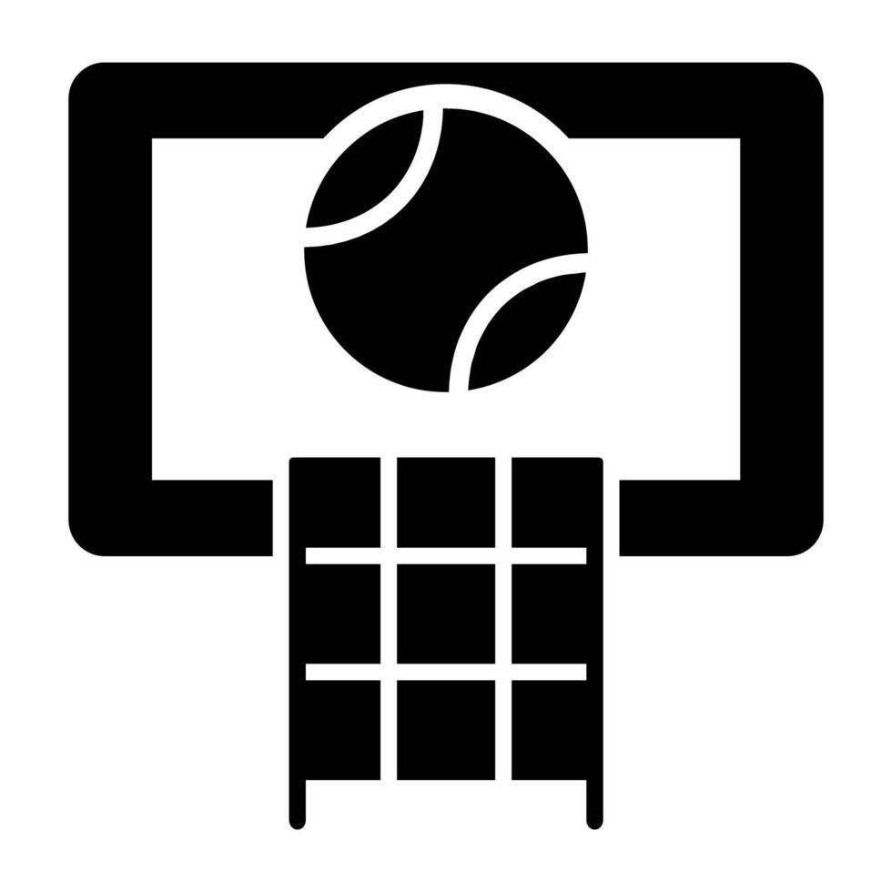 un glifo diseño, icono de baloncesto vector