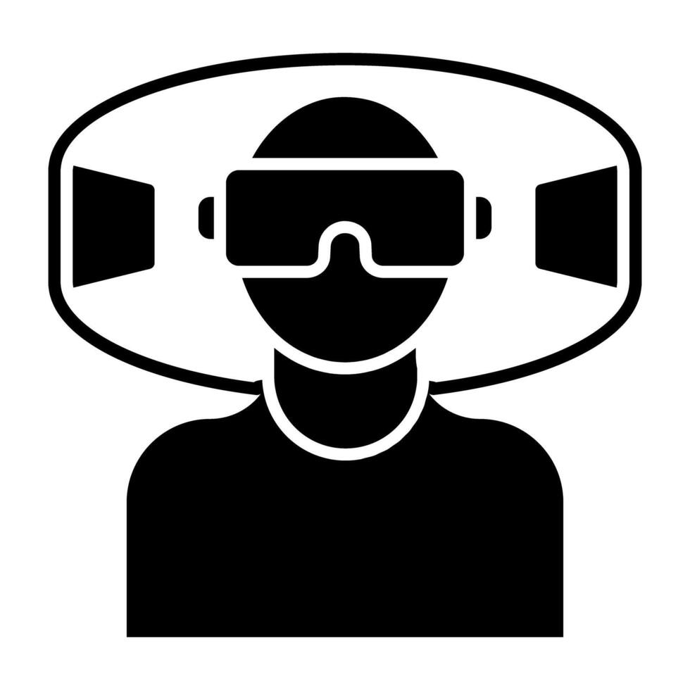 A unique design icon of vr goggles vector