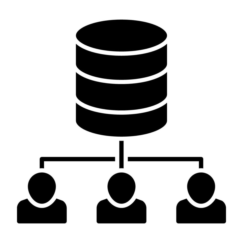Modern design icon of database network vector