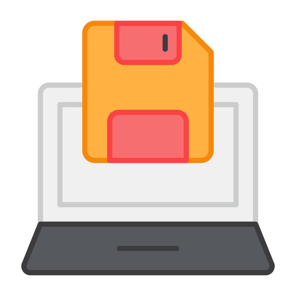 A trendy design icon of online floppy vector