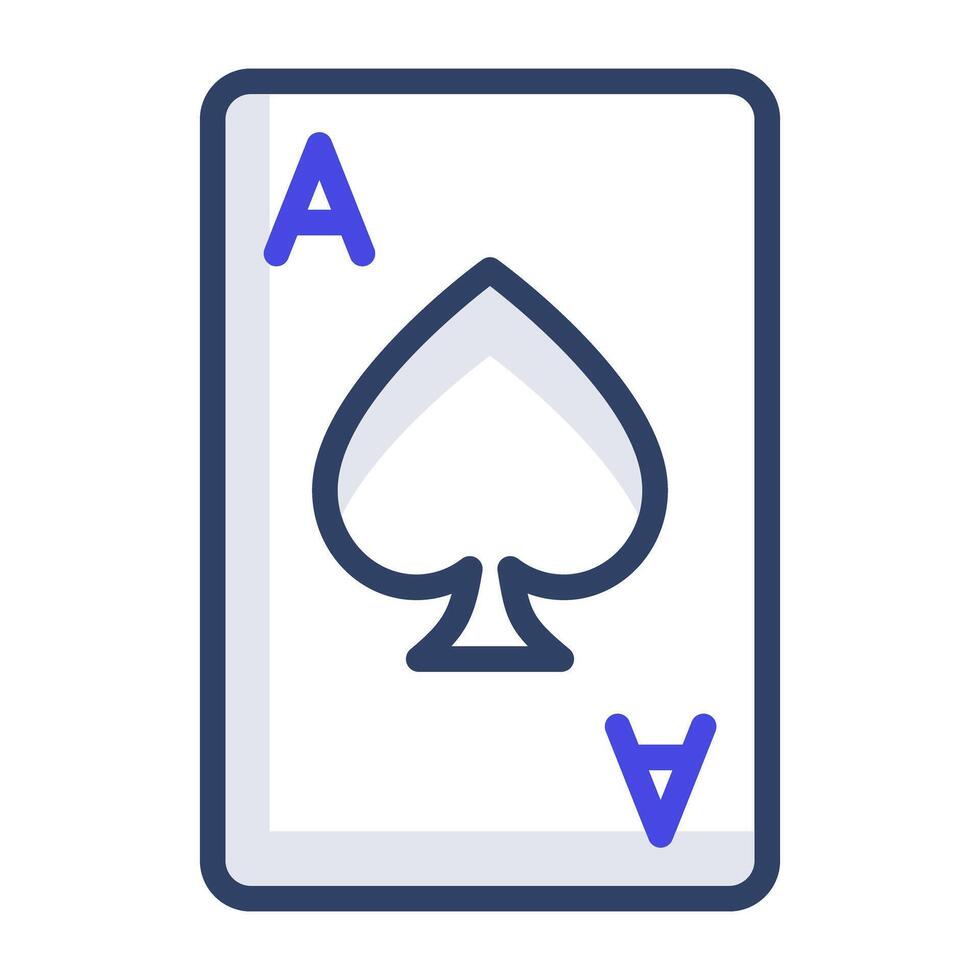Flat design of ace of heart, poker card vector