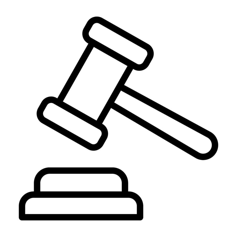 Icon of auction, linear design vector