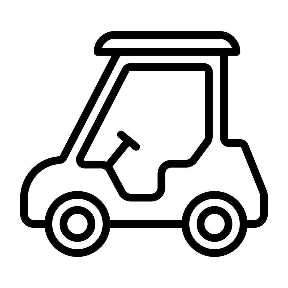 Linear design vector of golf car