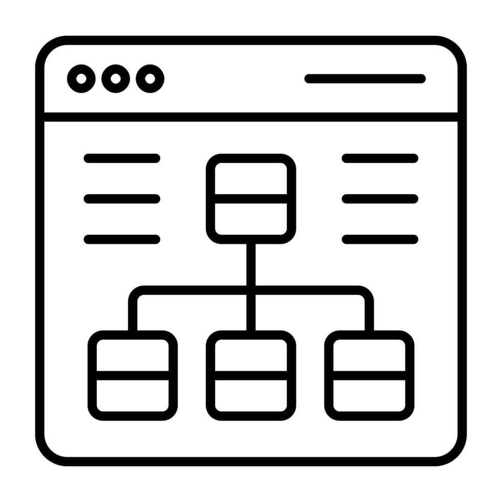 A linear design, icon of web sitemap vector