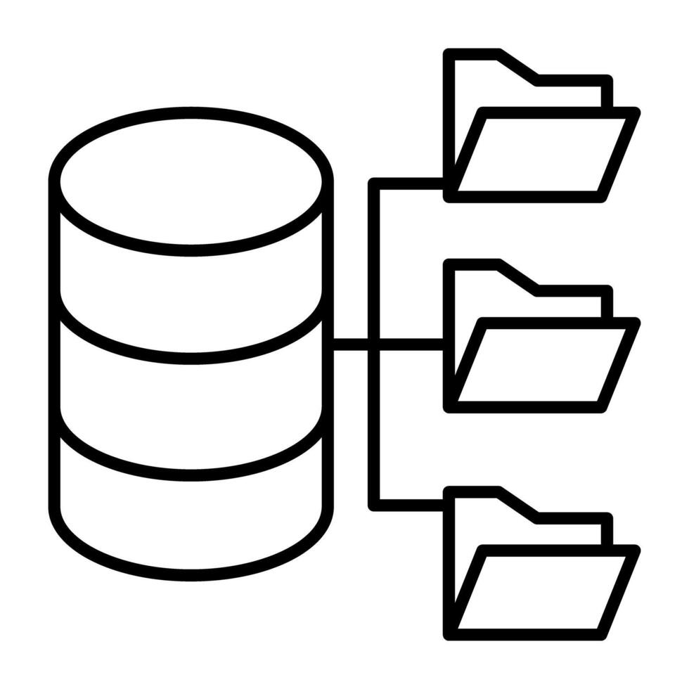 A modern style icon of database network vector