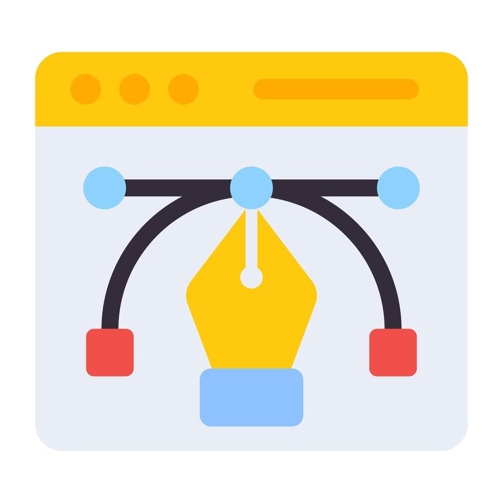 A flat design, icon of web graphic vector