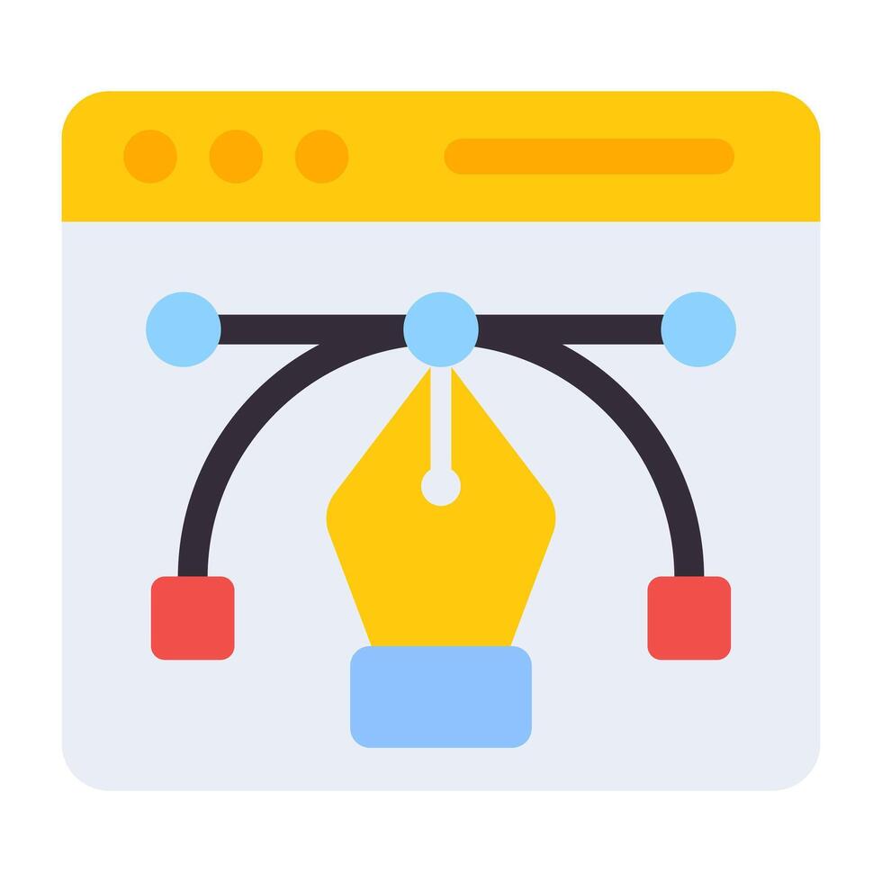 A flat design, icon of web graphic vector