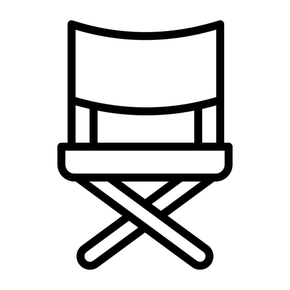 Siting linear design, icon of chair vector