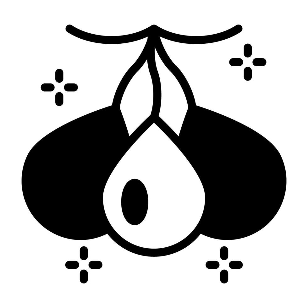 A filled design vector of hanging decoration