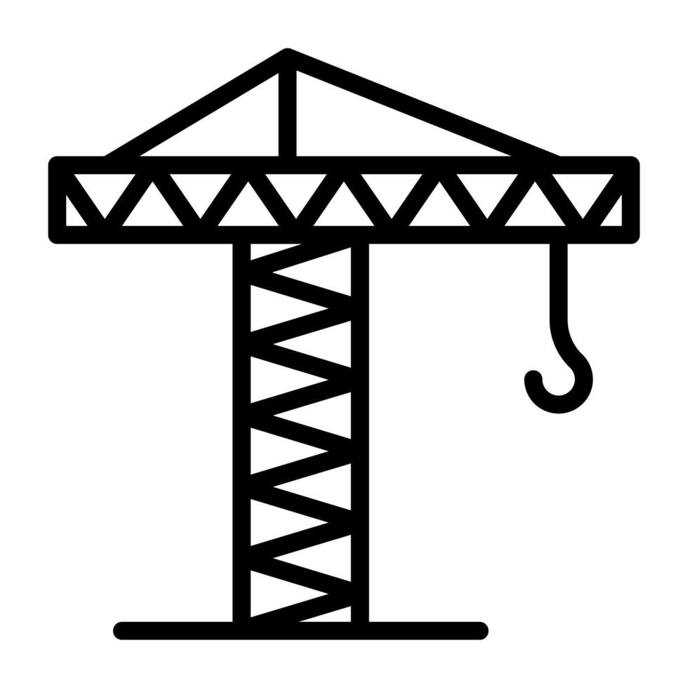A trendy vector design of tower crane