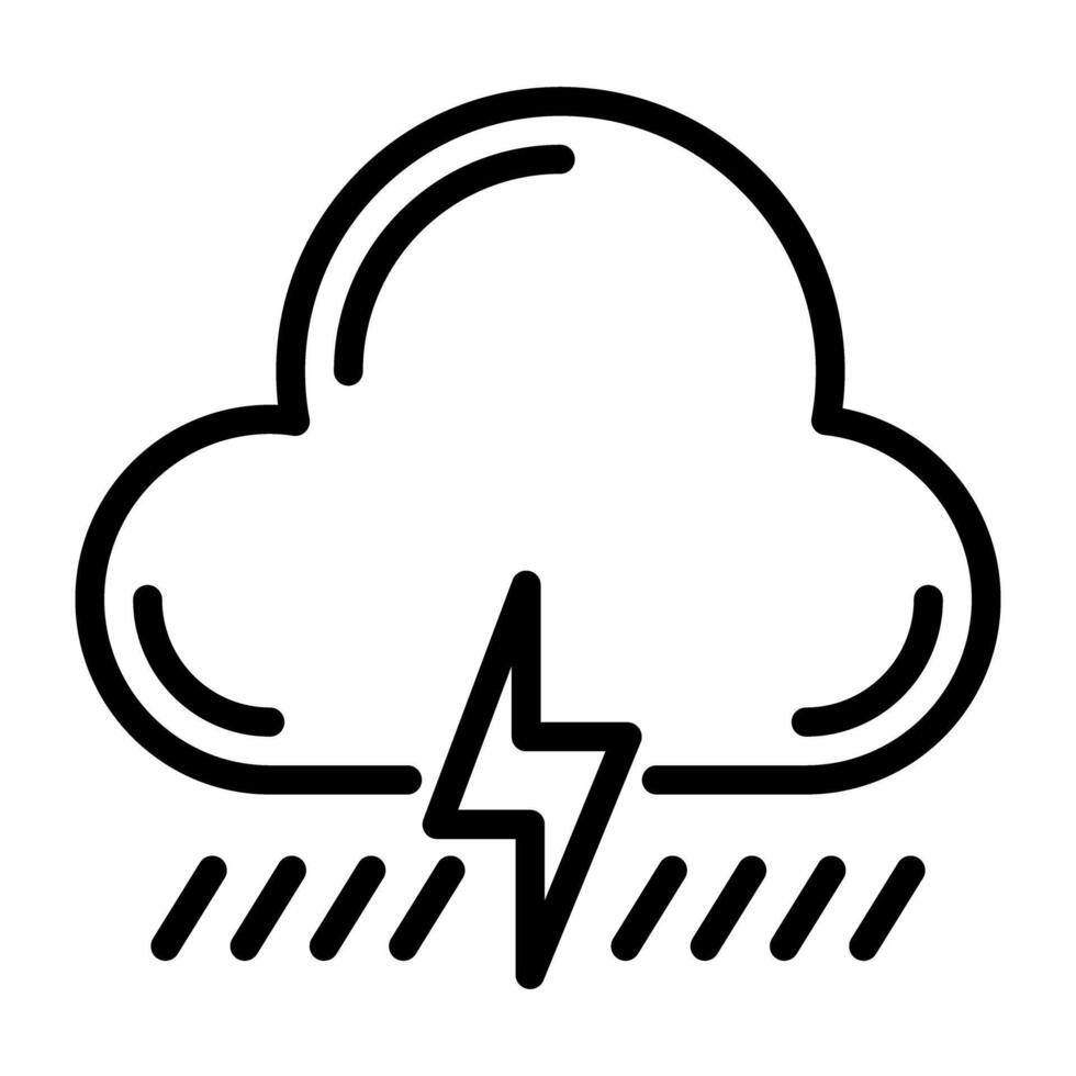 Cloud with bolt, icon of cloud storm vector
