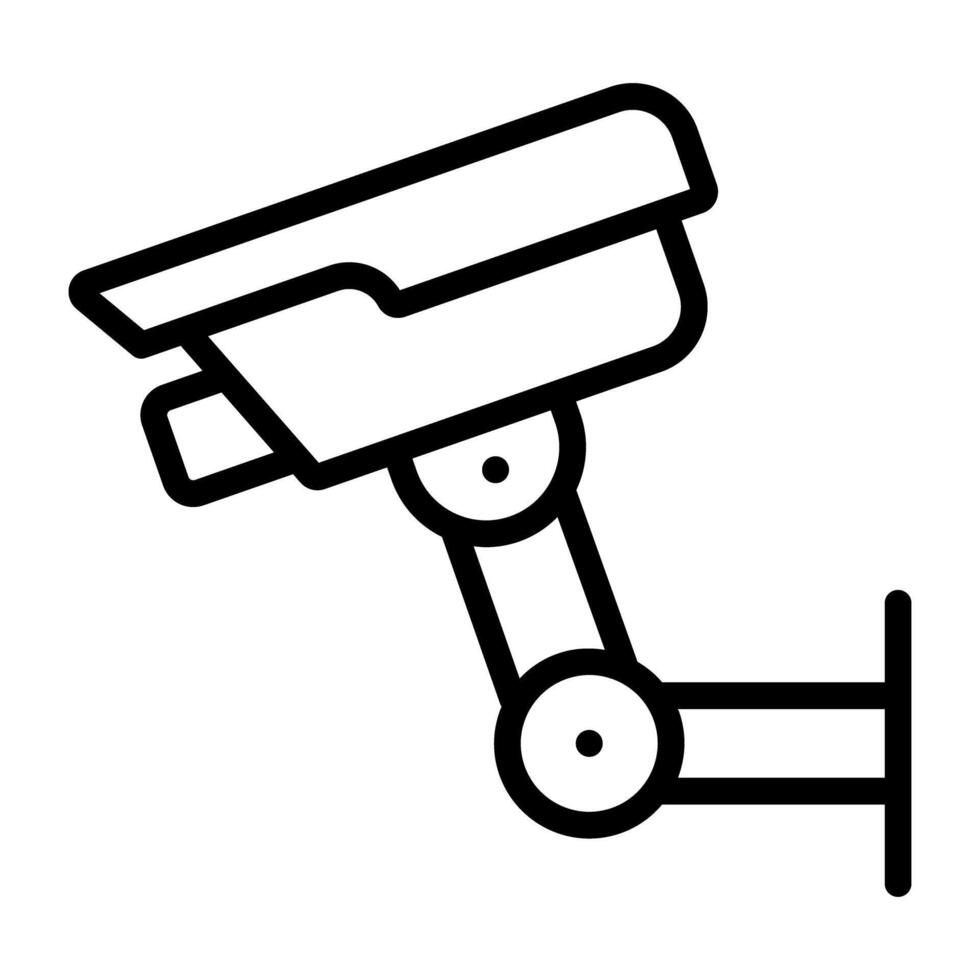 un contorno diseño, icono de cctv cámara vector