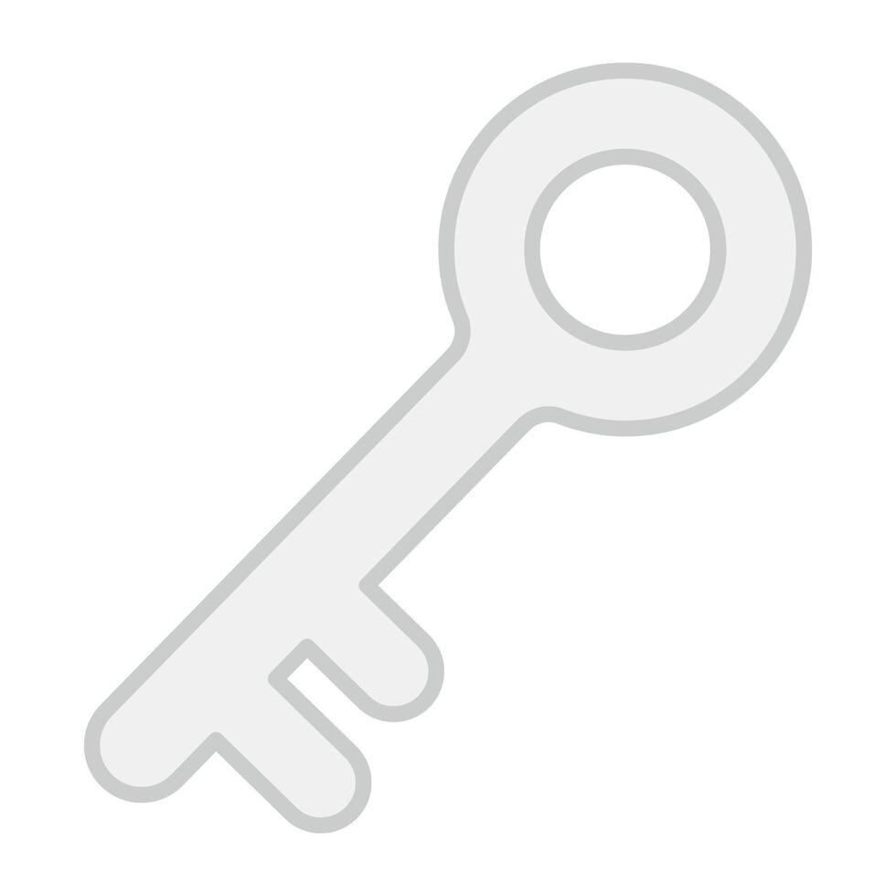 Security key, flat design vector