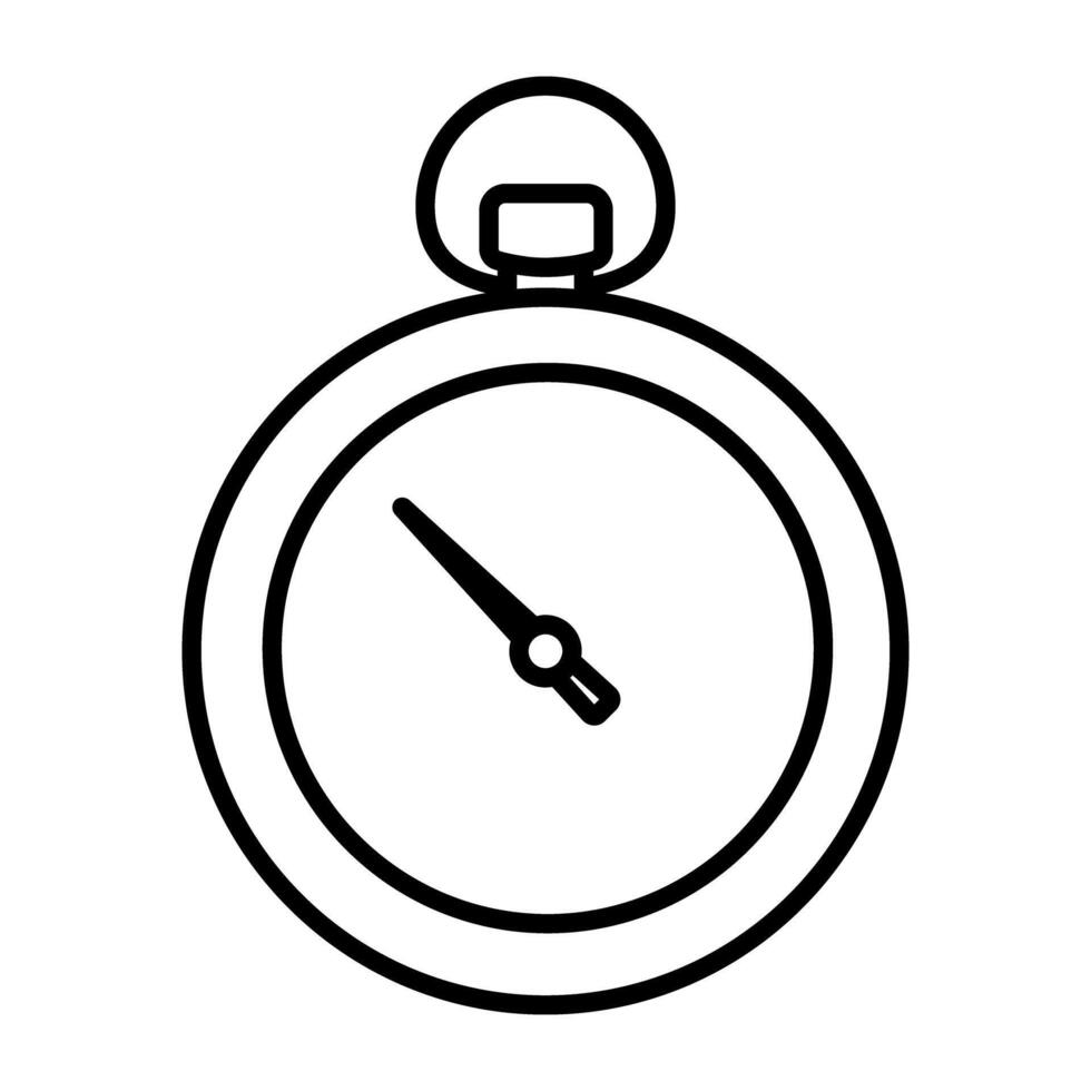 A time counting device, icon of stopwatch vector