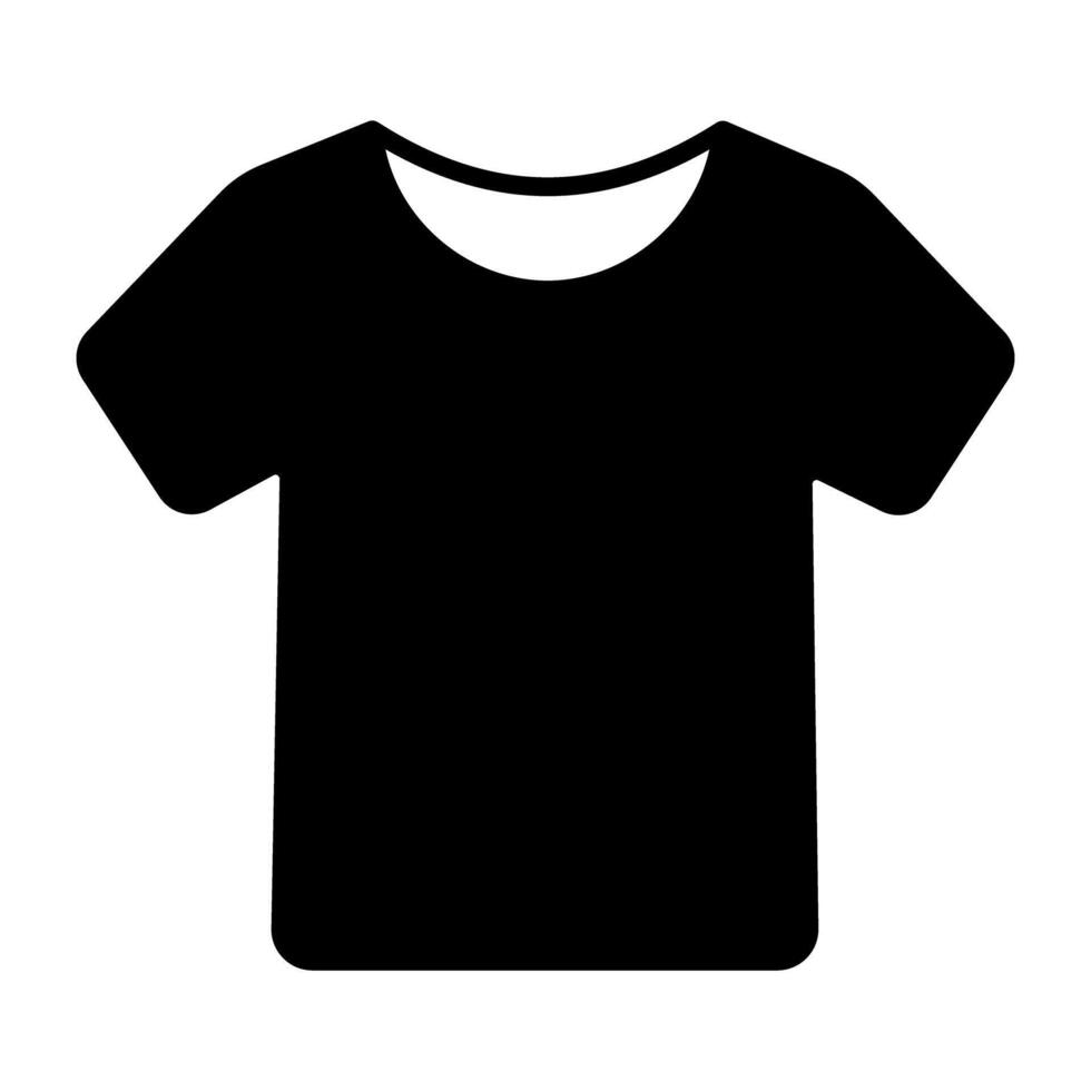 un sólido diseño icono de camisa, de moda atuendo vector
