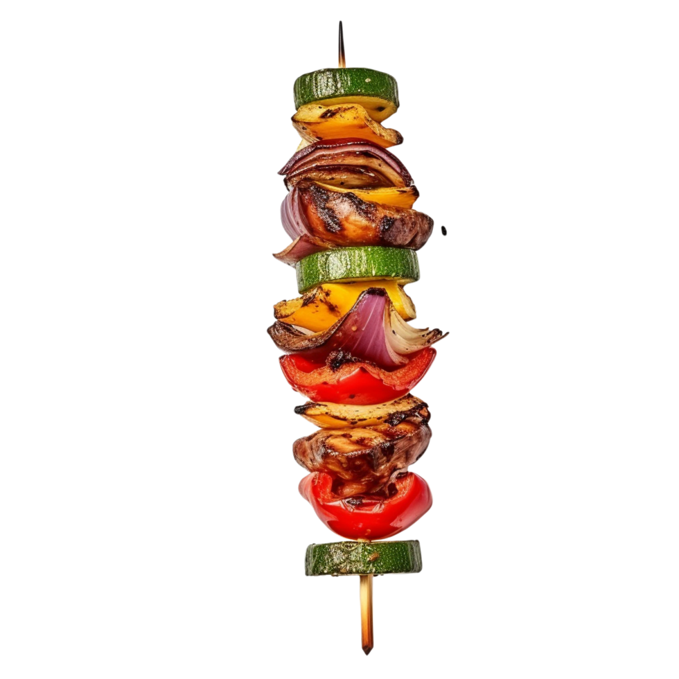 AI generated Vegetables kebab clip art png