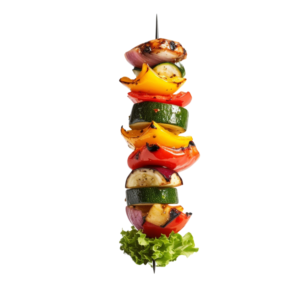 AI generated Vegetables kebab clip art png