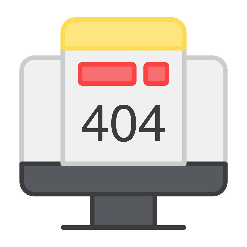 A creative design icon of error 404 vector