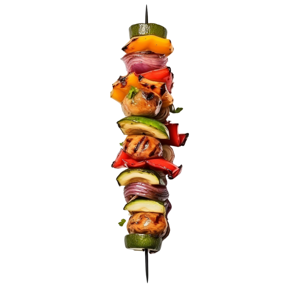 AI generated Vegetables kebab clip art png