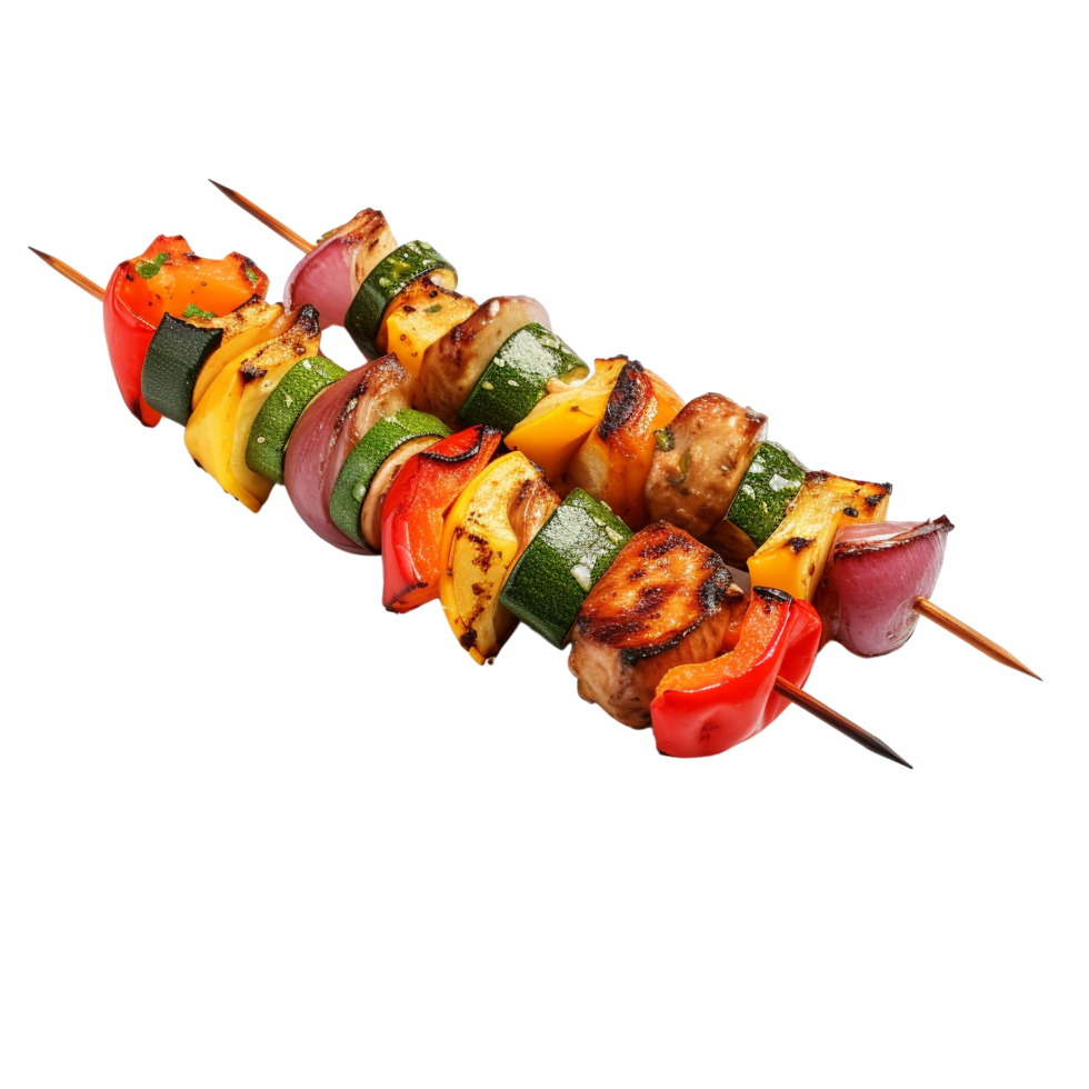 AI generated Vegetables kebab clip art png