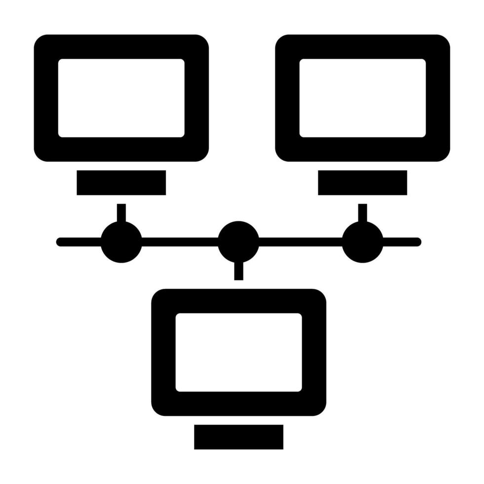 Computer connections denoting concept of lan network vector