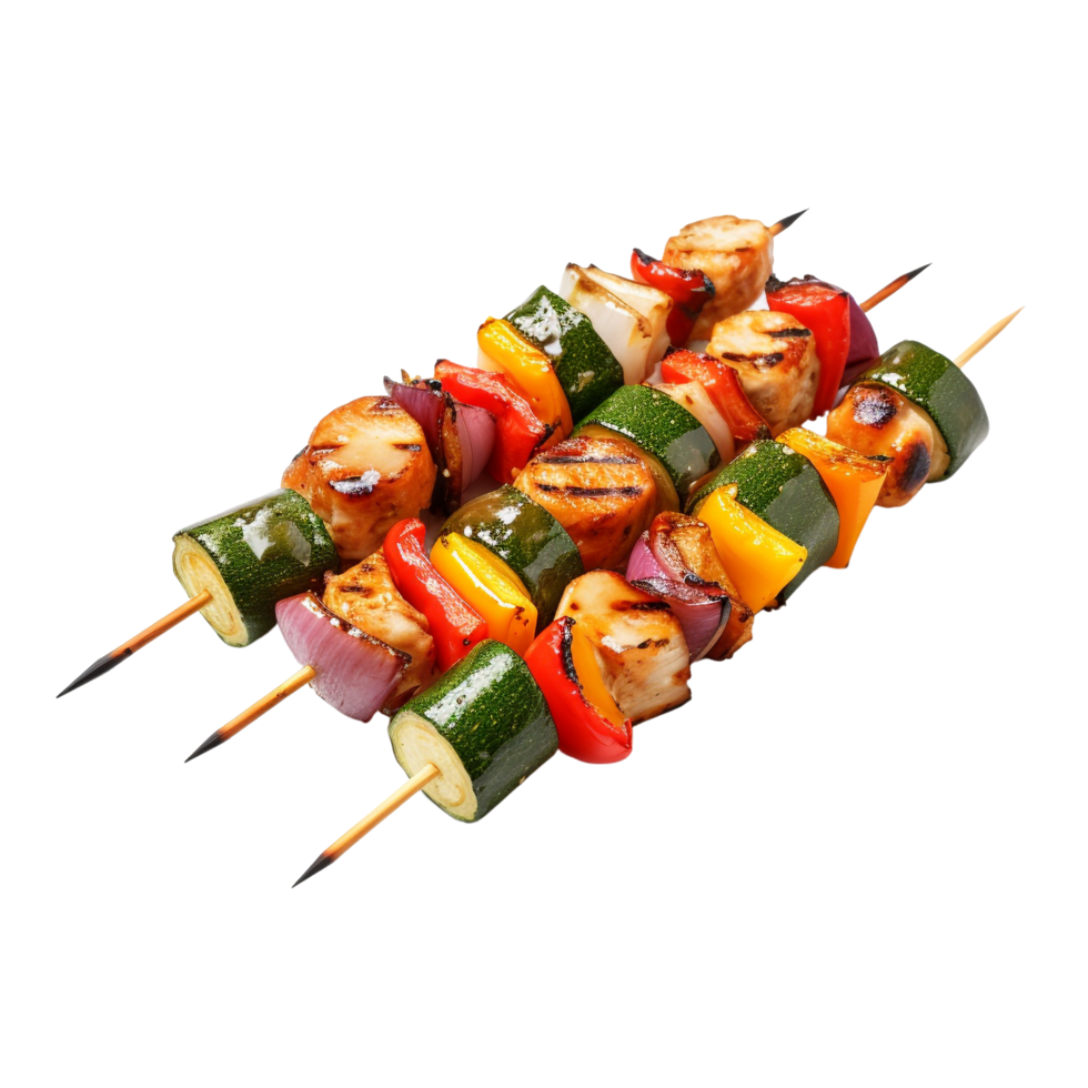 AI generated Vegetables kebab clip art png