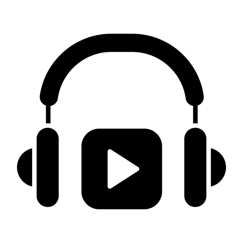 An icon design of audio course, editable vector