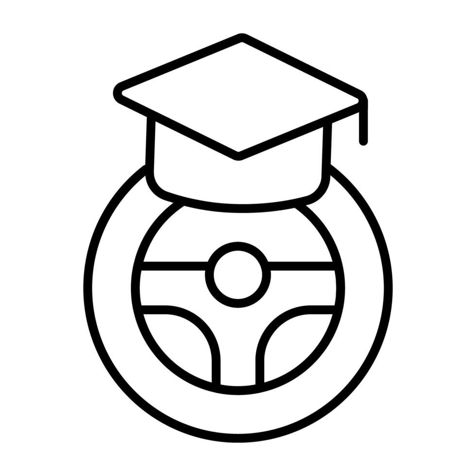 A linear design, icon of driving education vector