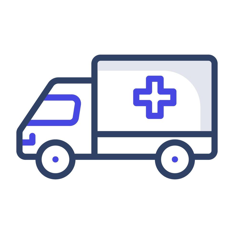 Medical transport ambulance icon vector