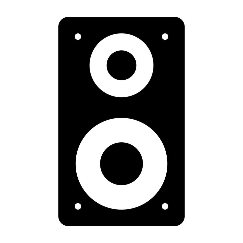 A glyph design, icon of sound system vector