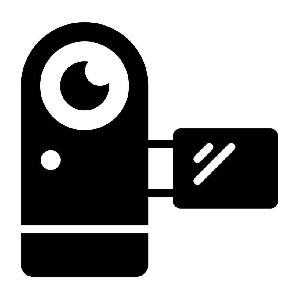 A solid design, icon of camera vector