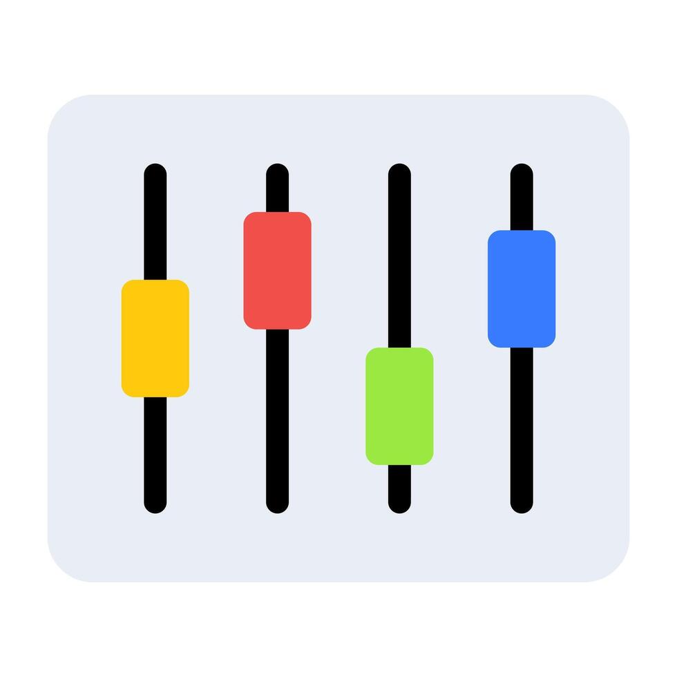 A flat design, icon of volume equalizer vector