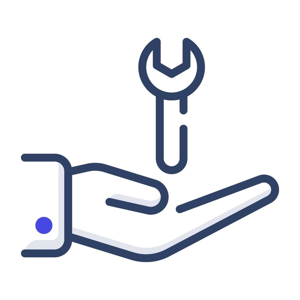 A flat design, icon of technical service vector