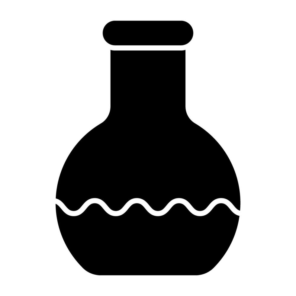 Trendy glyph icon of chemical measurement, chemical weight vector