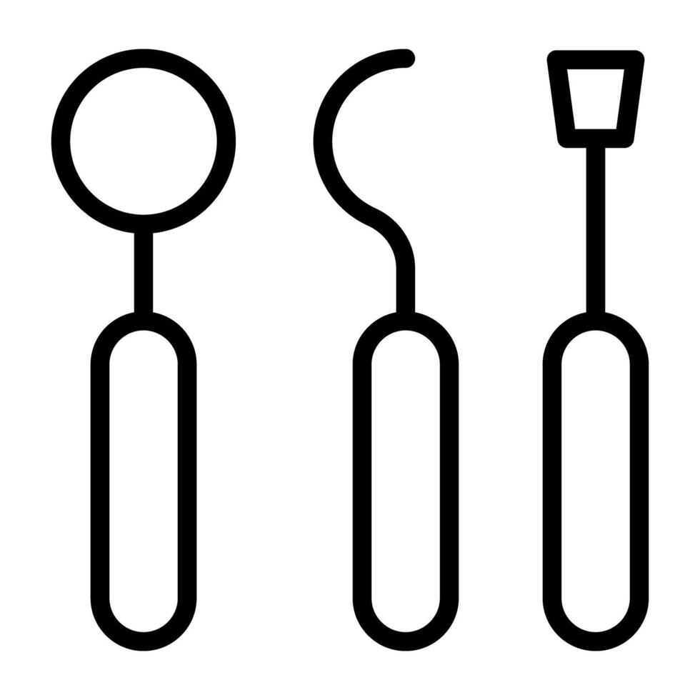 Medical surgical tools icon, outline style vector