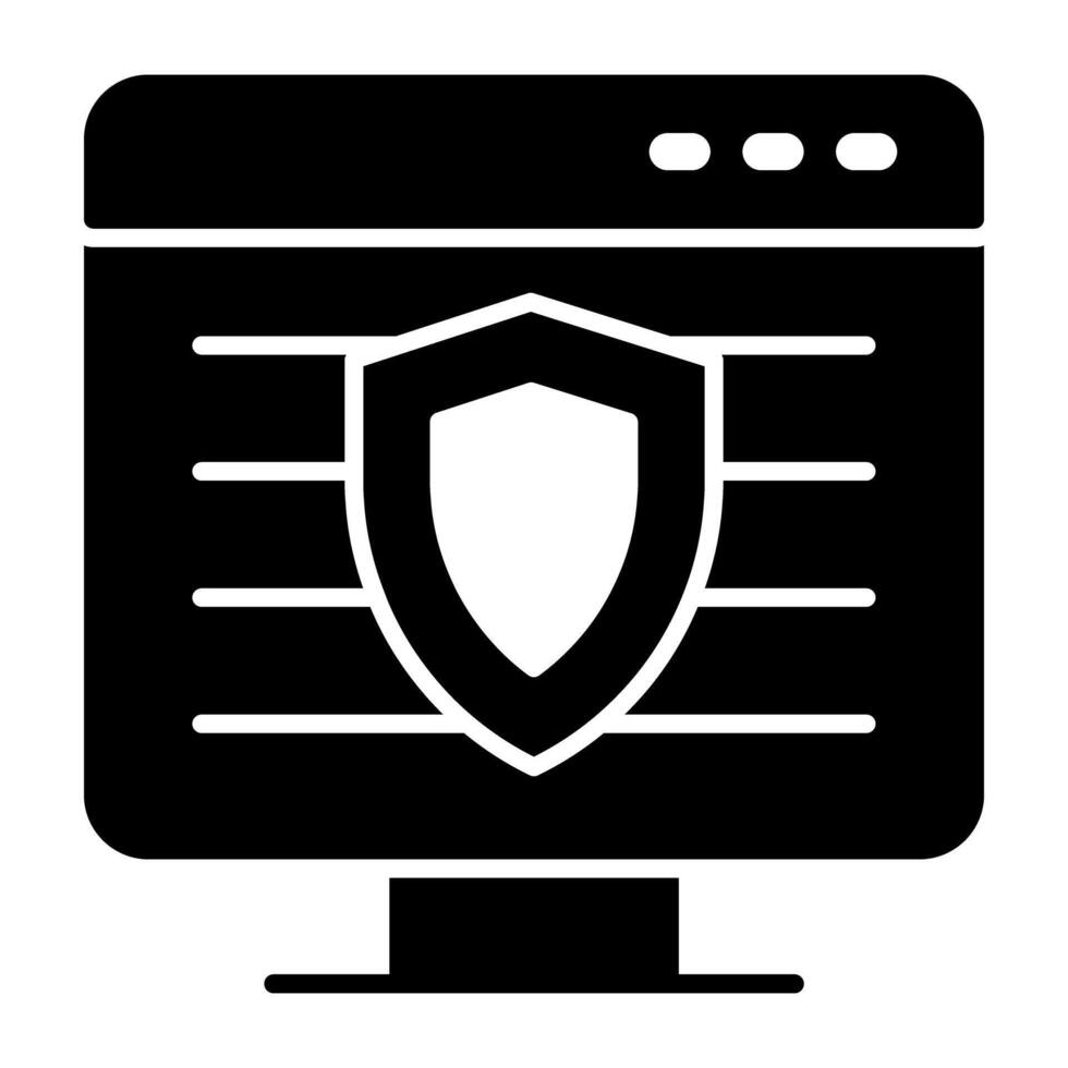 proteger en web página denotando concepto de web seguridad vector