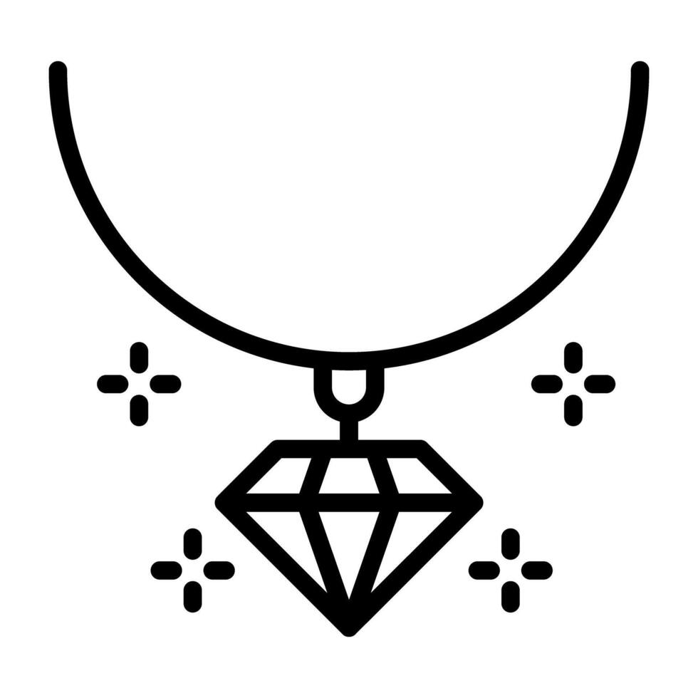 Necklace jewellery vector, pendant design vector