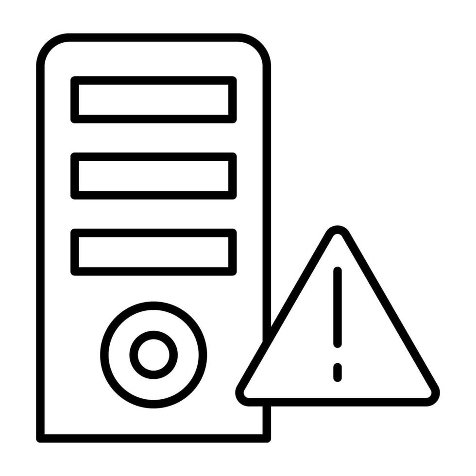 A flat design, icon of server error vector