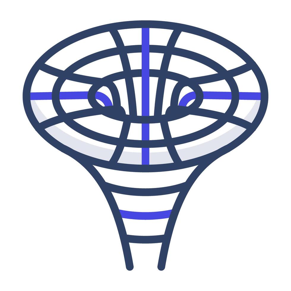 Flat vector design of space capsule icon