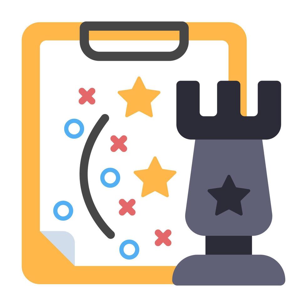 Modern style icon of strategy planning vector