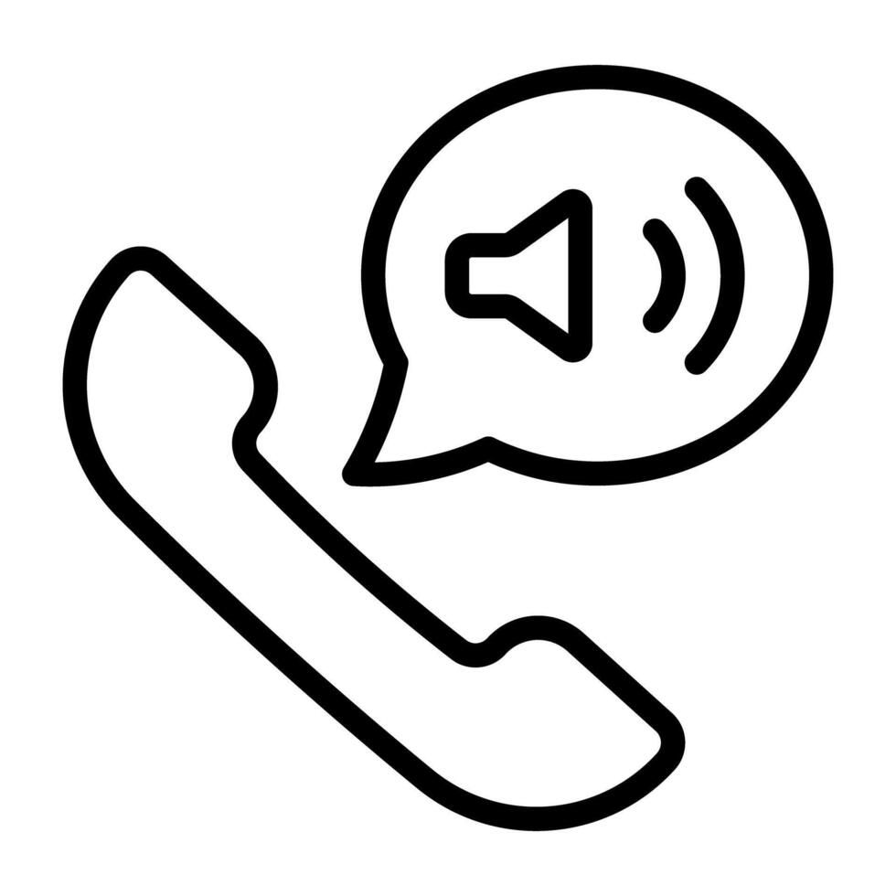 Icon of call volume, outline design vector