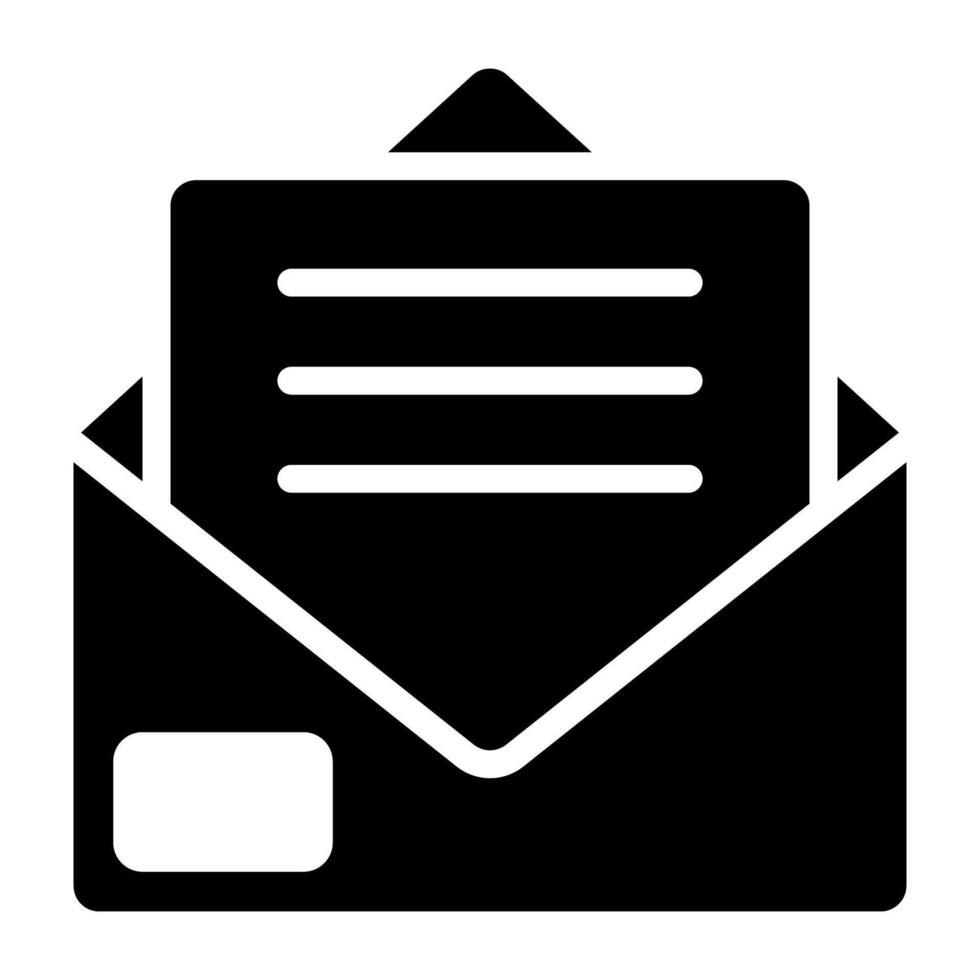 letra dentro sobre, correo electrónico icono vector