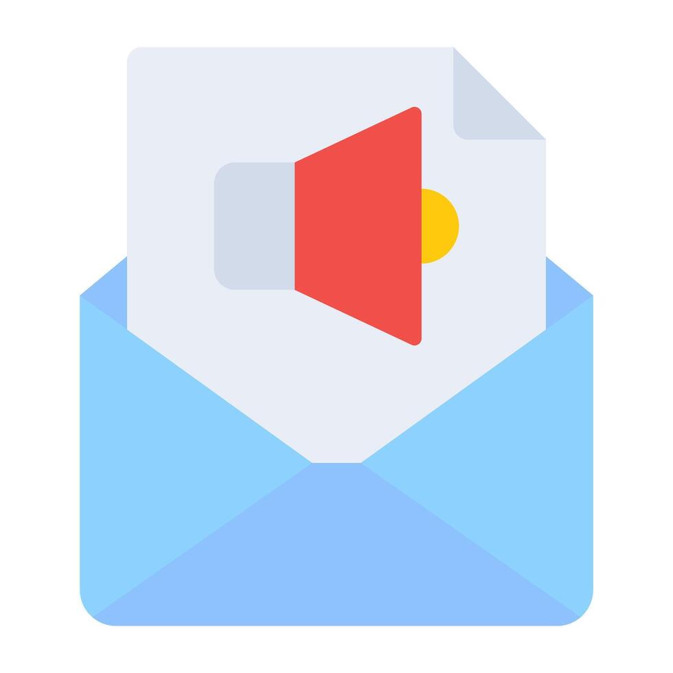 A flat design, icon of email marketing vector