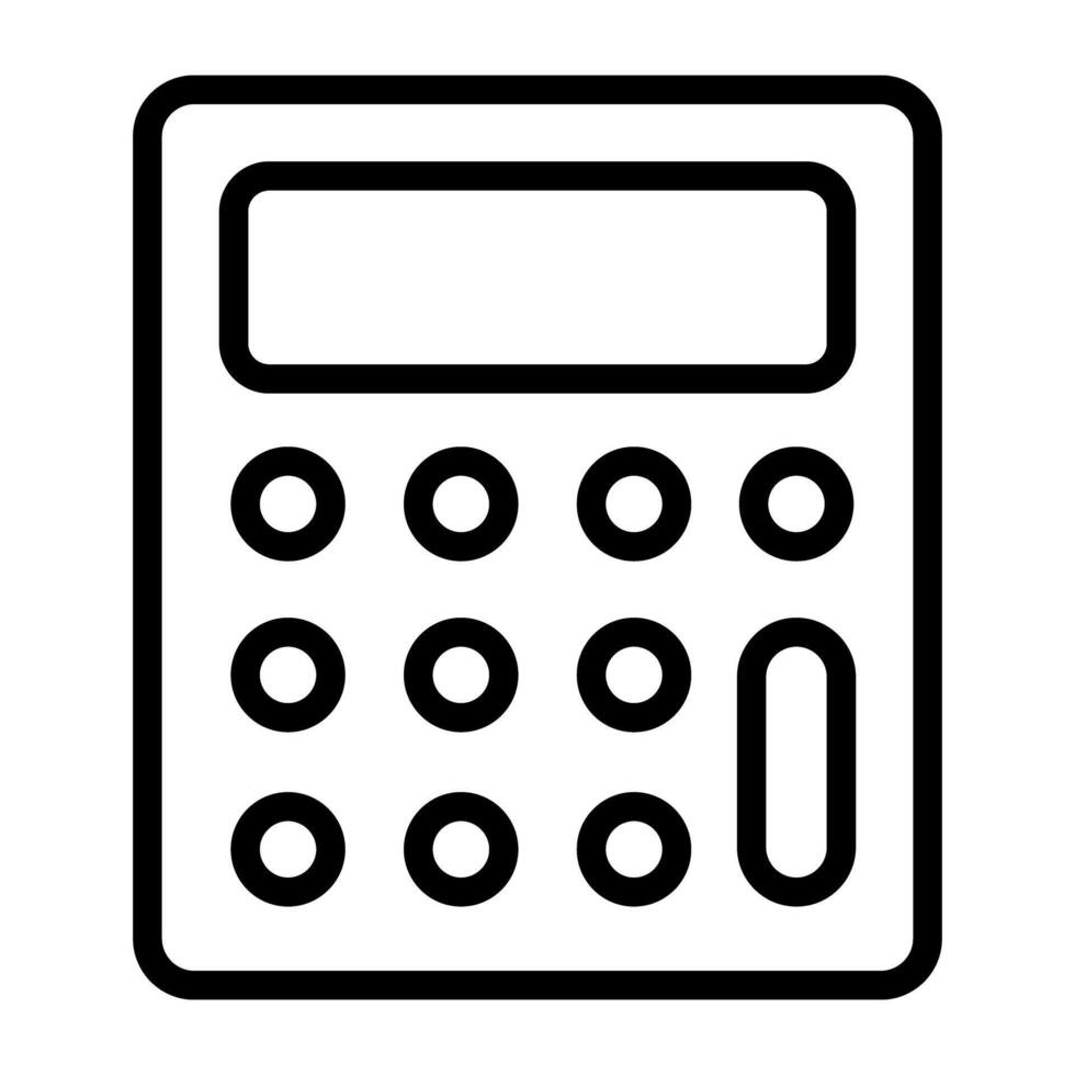 An icon design of number cruncher device, calculator icon vector